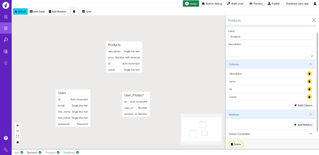 Image: screenshot of entity relationship diagram