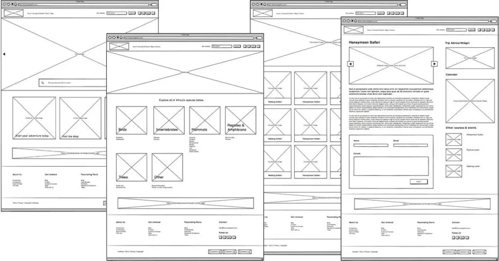 Low fidelity Wireframe Example