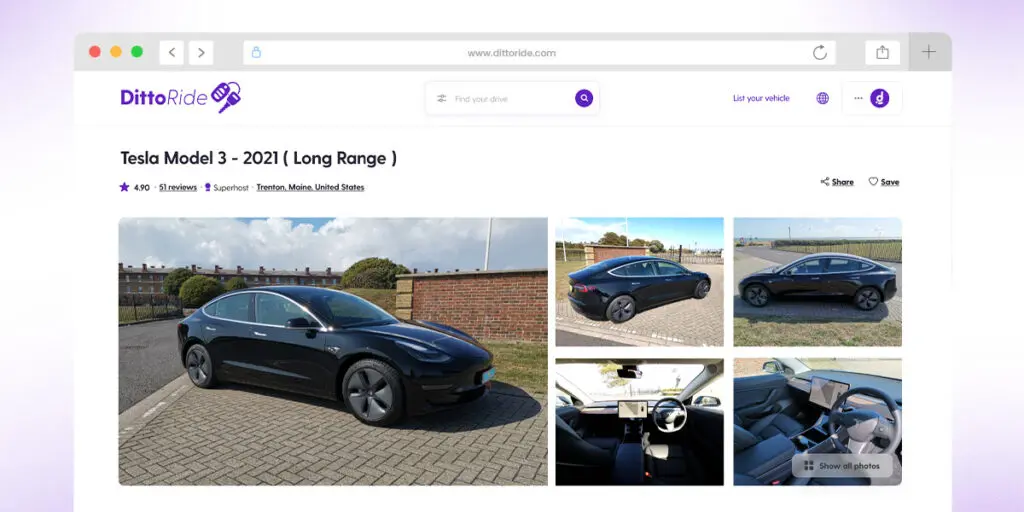 Dittofi car rental marketplace website like Turo