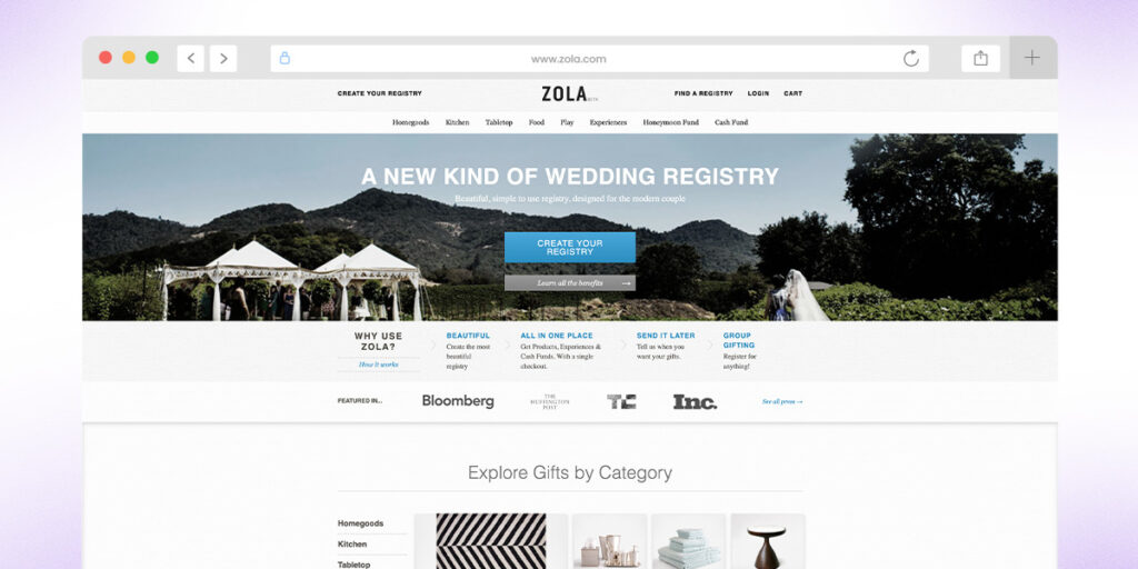 Zola's MVP: How to build a website like Zola